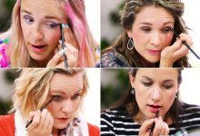 collage of 4 women of each Energy Type applying their makeup