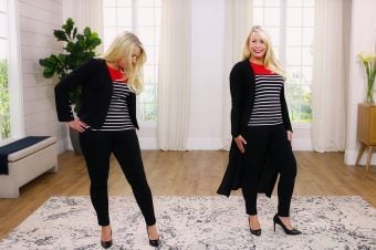 Liz shows the difference in two outfits with her Type 4/2 yin yang combo