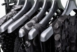 Black dresses on hangers