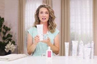 Anne shows DYT curly hair products