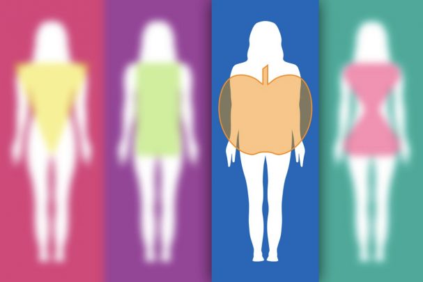 apple shaped body to hourglass