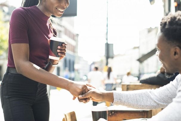 Black Couple on a First Date