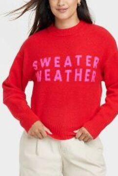 Crewneck Slogan Sweater