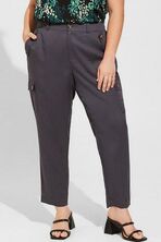 RELAXED TAPER STUDIO LINEN HIGH RISE CARGO PANT