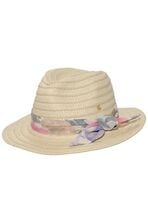 LAUREN RALPH LAUREN Fedora with Floral Band with Knot Hat
