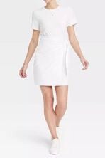 Women's Short Sleeve Mini T-Shirt Wrap Dress - A New Day™