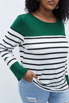Color Block Striped Tee